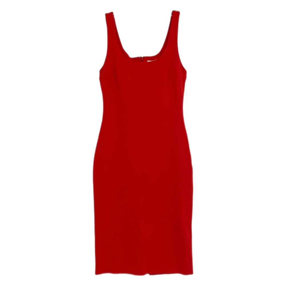 Babaton Red Bodycon Midi Dress | Square Neck Style